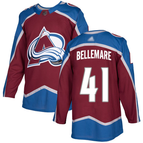 Adidas Colorado Avalanche Men #41 Pierre-Edouard Bellemare Burgundy Home Authentic Stitched NHL Jersey->colorado avalanche->NHL Jersey